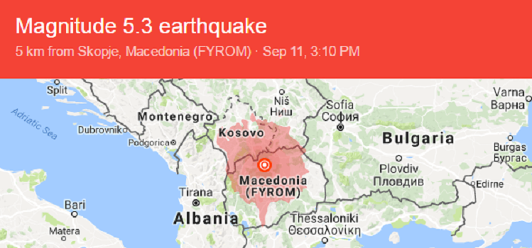 Nakon nedjelje, novi potres jačine 2,3 po Richteru pogodio Makedoniju