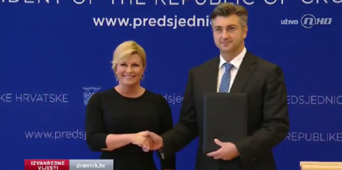 VIDEO Plenković postao mandatar, Predsjednica mu dala povjerenje za sastavljanje nove Vlade