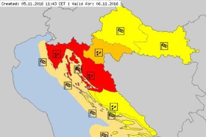 Stiže veliko pogoršanje vremena, Istra, Primorje i Gorski kotar: kiša, vjetar, bujične poplave
