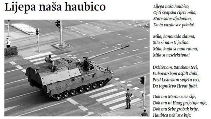 DORH odbacio kaznenu prijavu za Lijepa naša haubico: Nisu izvrgnuli ruglu i prijeziru tekst državne himne