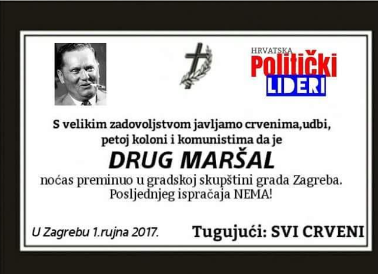 Mladež HDZ-a iz Zadra: Nismo mi objavili osmrtnicu, to nije naše