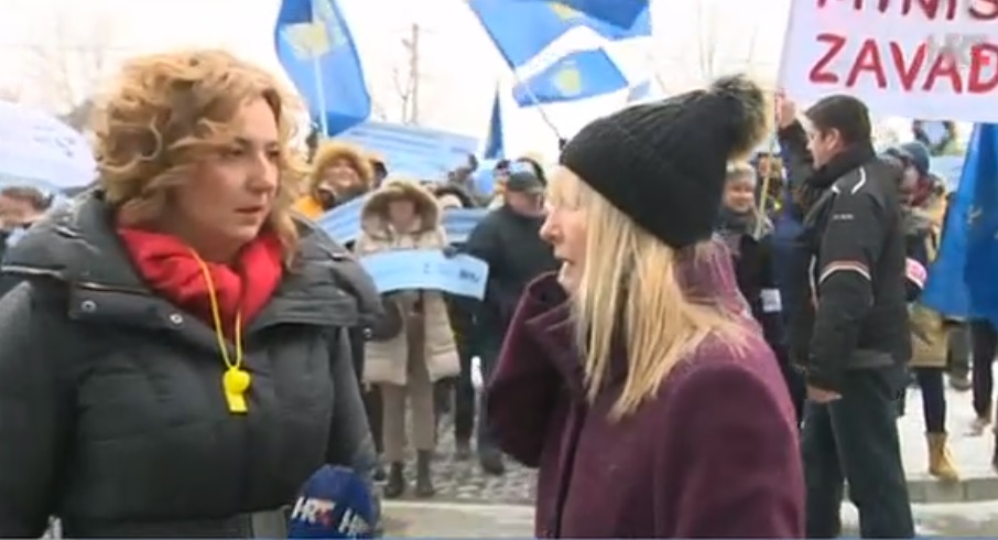 Sindikat hrvatskih učitelja prosvjeduje ispred Ministarstva znanosti i obrazovanja zbog zastoja u pregovorima za Granski kolektivni ugovor