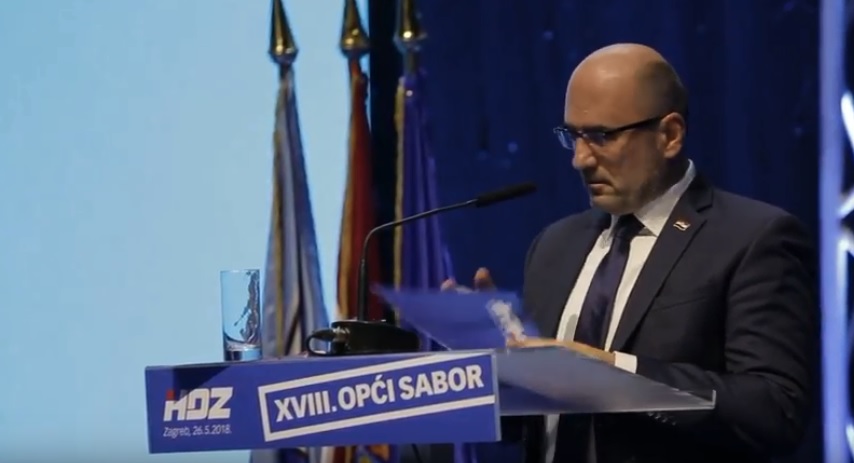 VIDEO Brkićev govor na Saboru HDZ-a: Ne smijemo dopustiti da Hrvatsku preuzmu oni kojima je interes samo osobni interes