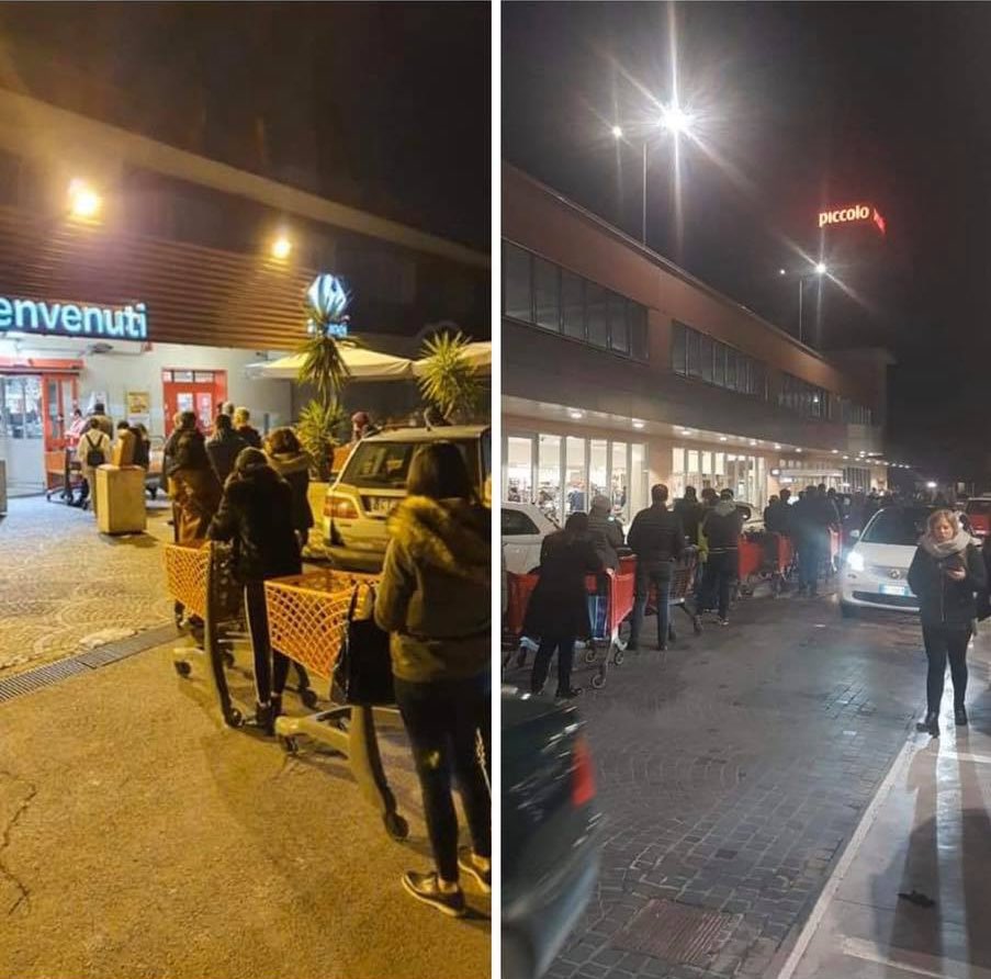 VIDEO Talijani od noćas pustoše dućane, cijela Italija pod kontrolom, na ulicama izgleda kao da je policijski sat