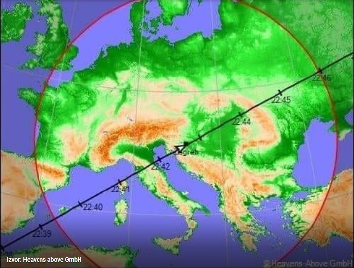 Međunarodna svemirska postaja preletjela je točno iznad centra Zagreba