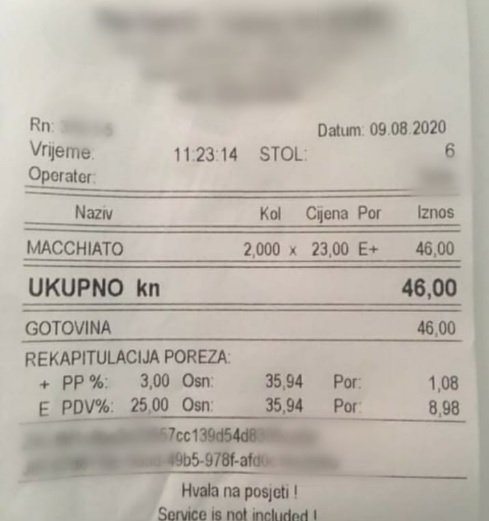 Šokirao ih račun za dvije kave uz koje nisu dobili ni čašu vode: Nečijoj bahatosti nema kraja