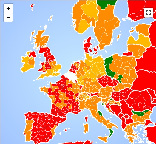 Karta zaraženih Europe: U borbi protiv virusa dvije hrvatske regije su među najboljima