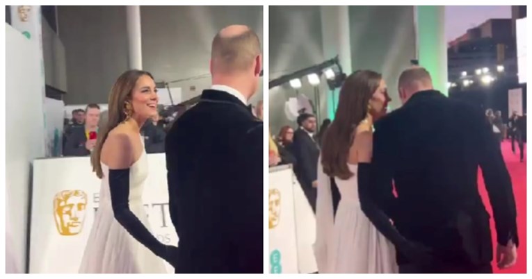 VIDEO Kate Middleton na crvenom tepihu pljesnula Williama po stražnjici, video je hit