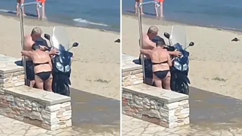 VIDEO Kakva praonica, kakva pravila ponašanja. Na jednu plažu dovezli skuter pod tuš pa ga uglancali