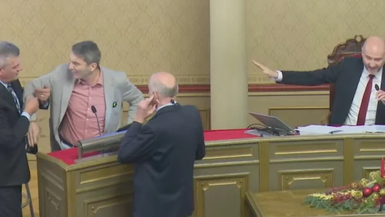 VIDEO Kaos u zagrebačkoj skupštini, izbacivali zastupnike: Ne bojim se vaših batinaša Tomaševiću