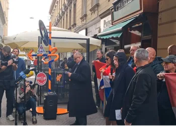 VIDEO Prosvjed u Zagrebu: Plenkoviću – sjedište SNV je sjedište srpske obavještajne službe BIA