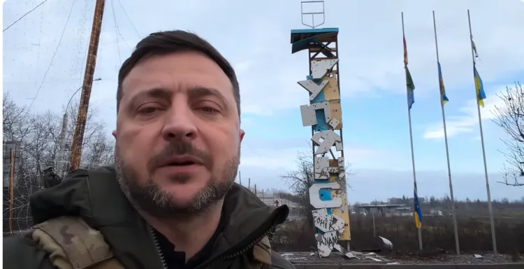 VIDEO Zelenskij se javio ispred oznake Kupjanska. Za taj grad Rusi odavno tvrde da je pod njihovom kontrolom