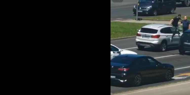 VIDEO Ludilo u Zagrebu: Skakao po autima na križanju. S jednog je i skočio u prazno… Savladali ga na kraju…