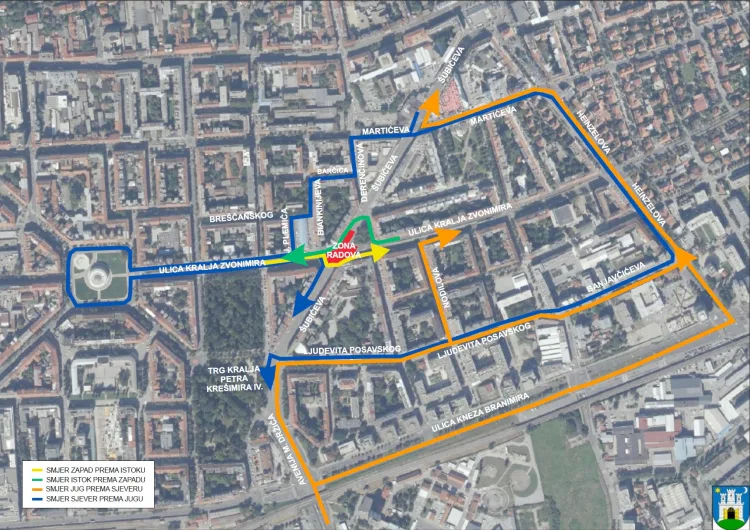 Počeli radovi na križanju Zvonimirove i Šubićeve: Zatvorena cesta do sredine kolovoza