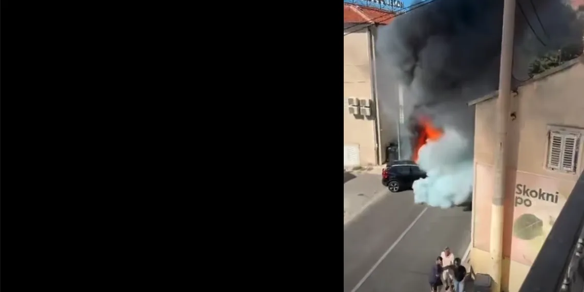 VIDEO Drama u Krilu Jesenice: Nakon sudara auta i motora sve se zapalilo….