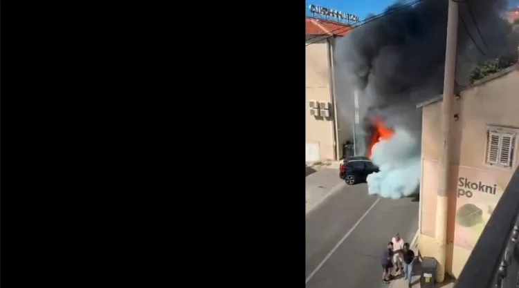 VIDEO Drama u Krilu Jesenice: Nakon sudara auta i motora sve se zapalilo….