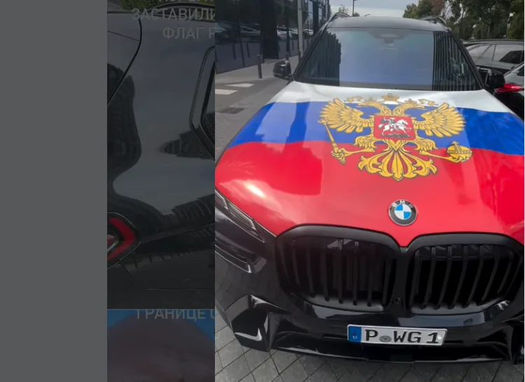 VIDEO Nijemac-Rus s ruskim simbolima na BMW-u kažnjen na autocesti A3: Policiji sporan crtež na stražnjem staklu