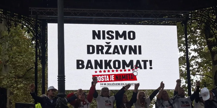 VIDEO Poduzetnici prosvjedovali u Zagrebu: Dosta je nameta! Država nas gleda kao bankomate bez dna